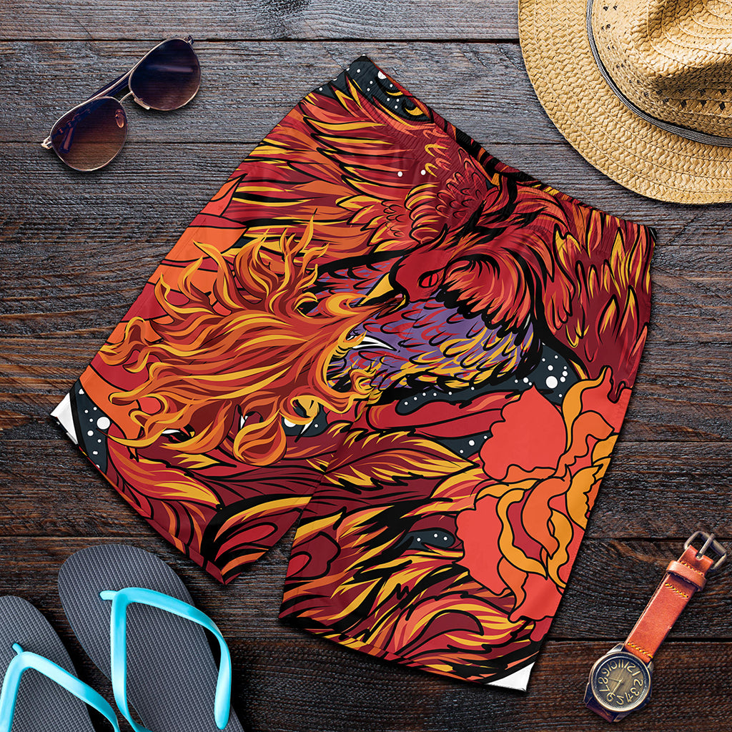 Japanese Phoenix Print Men's Shorts