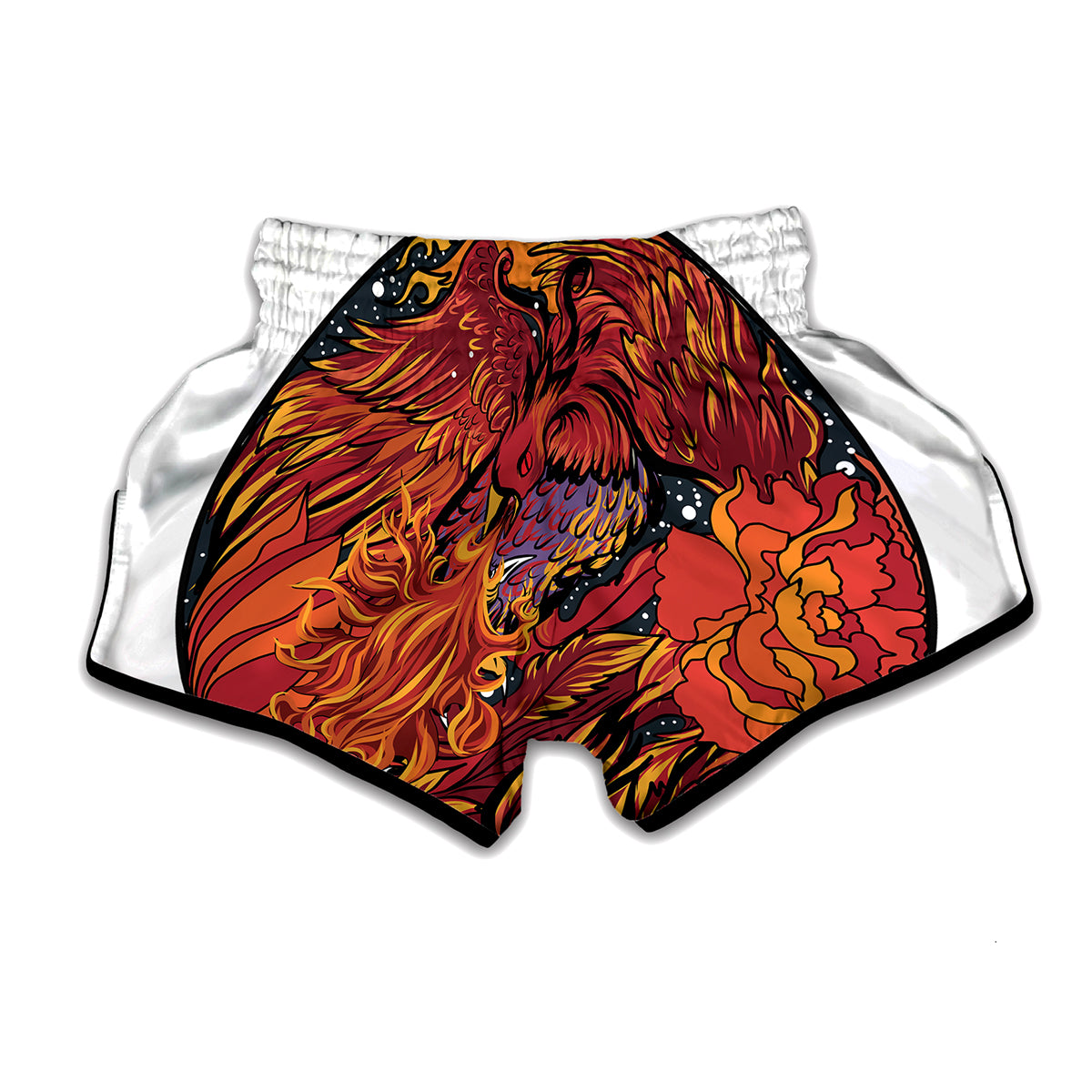 Japanese Phoenix Print Muay Thai Boxing Shorts