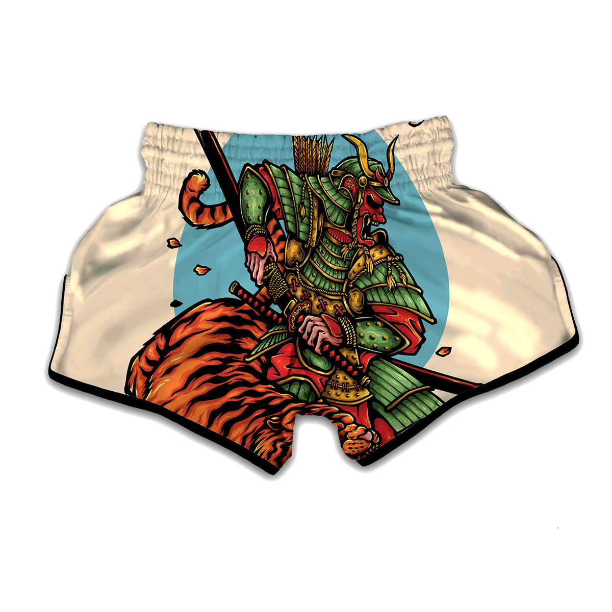 Zodiac Sign Vintage Aquarius Print Muay Thai Boxing Shorts main image 1