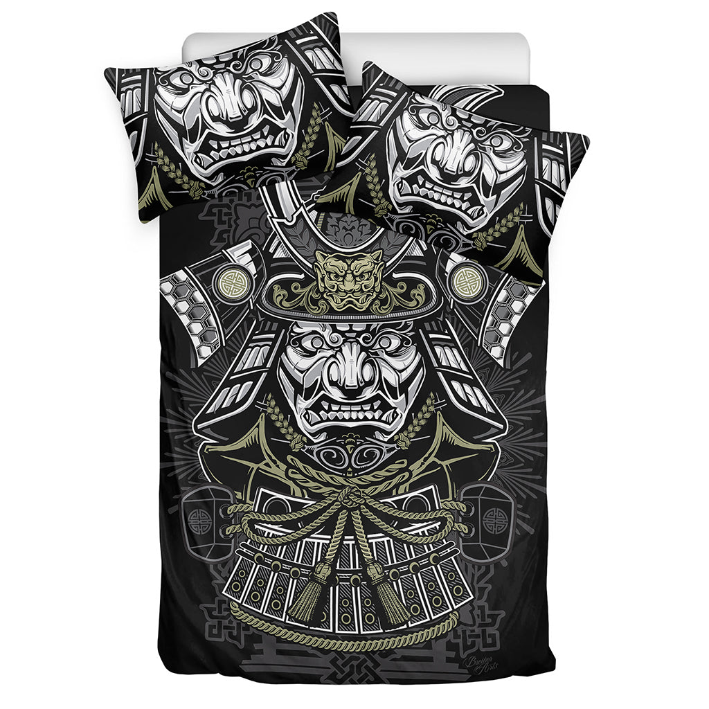 Japanese Samurai Warrior Print Duvet Cover Bedding Set
