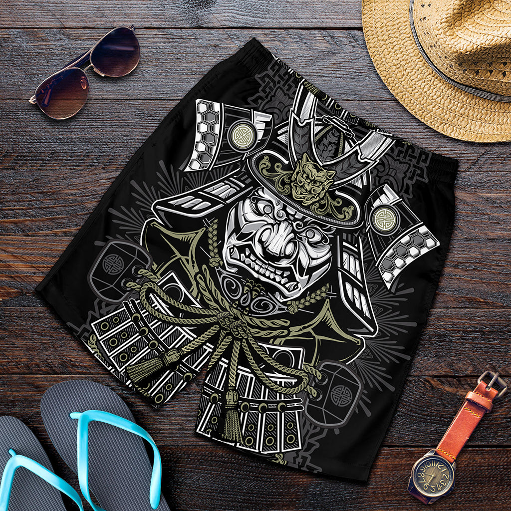 Japanese Samurai Warrior Print Men's Shorts