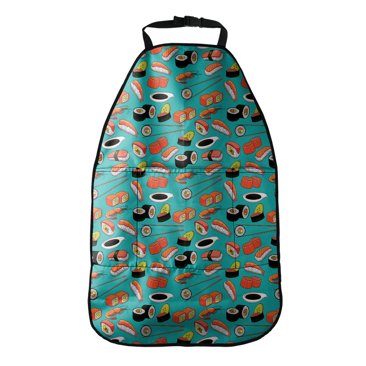 Japanese Sushi And Rolls Pattern Print Car Seat Organizers