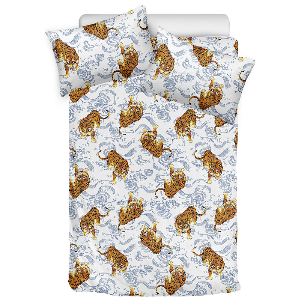 Japanese Tiger Pattern Print Duvet Cover Bedding Set