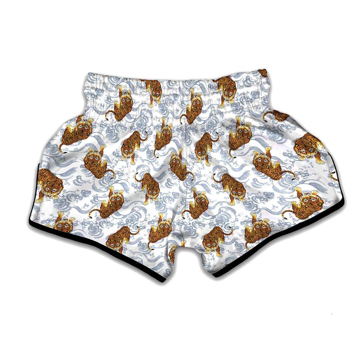 Japanese Tiger Pattern Print Muay Thai Boxing Shorts