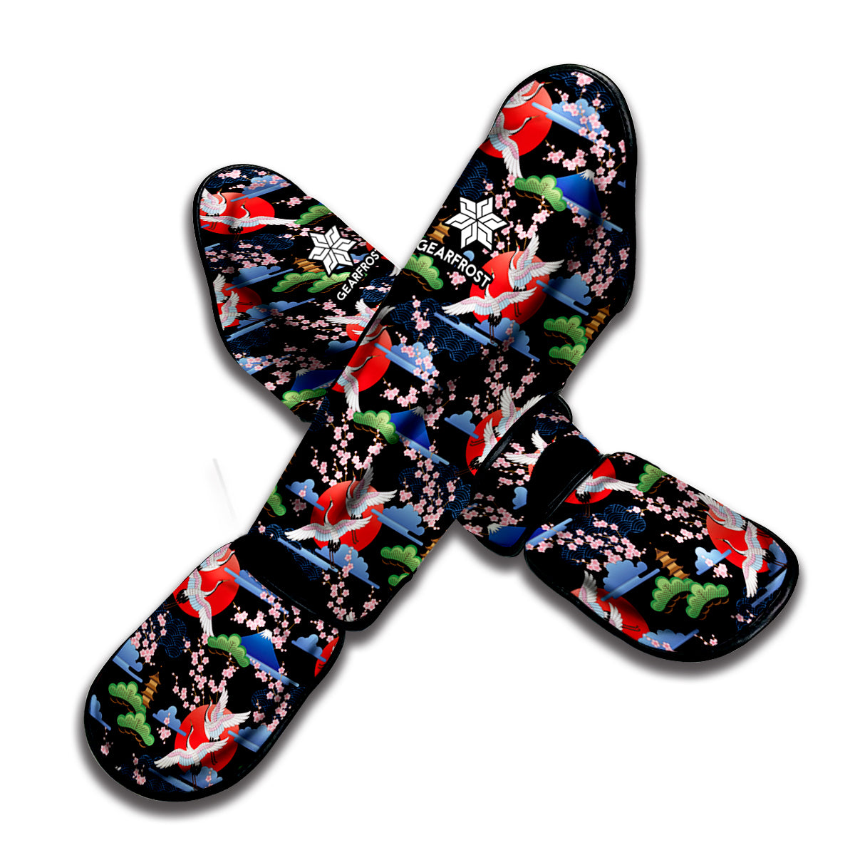 Japanese Traditional Pattern Print Muay Thai Shin Guard