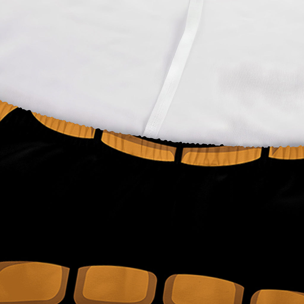 Japanese Warrior Mask Print Sofa Cover