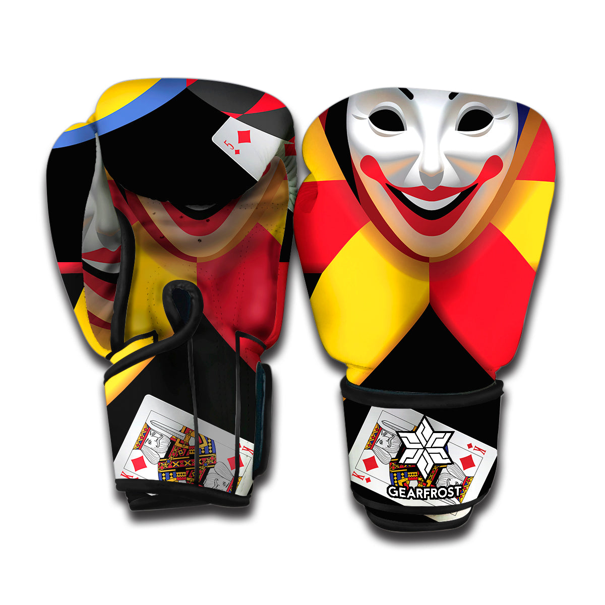 Suits Plaid Playing Card Print Pattern Boxing Gloves