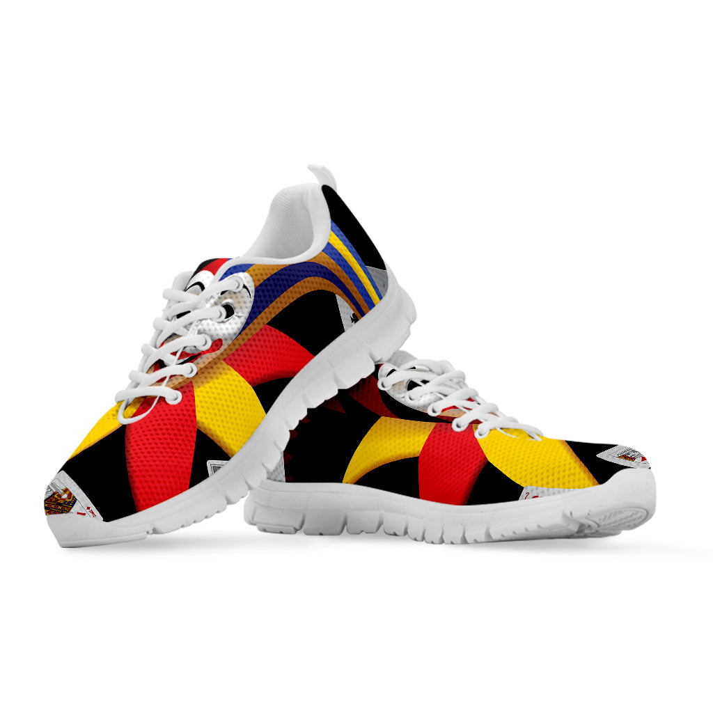 Joker And Playing Cards Print White Sneakers