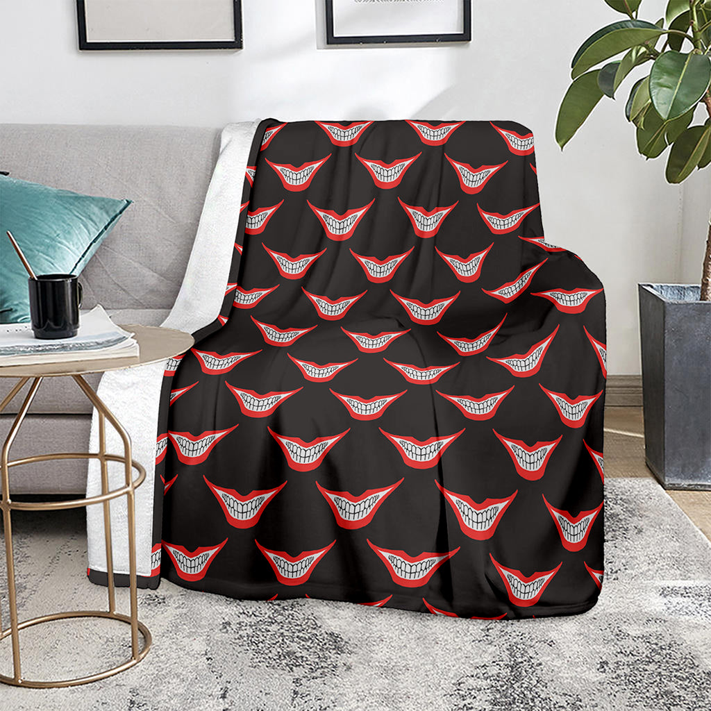 Joker Smile Pattern Print Blanket