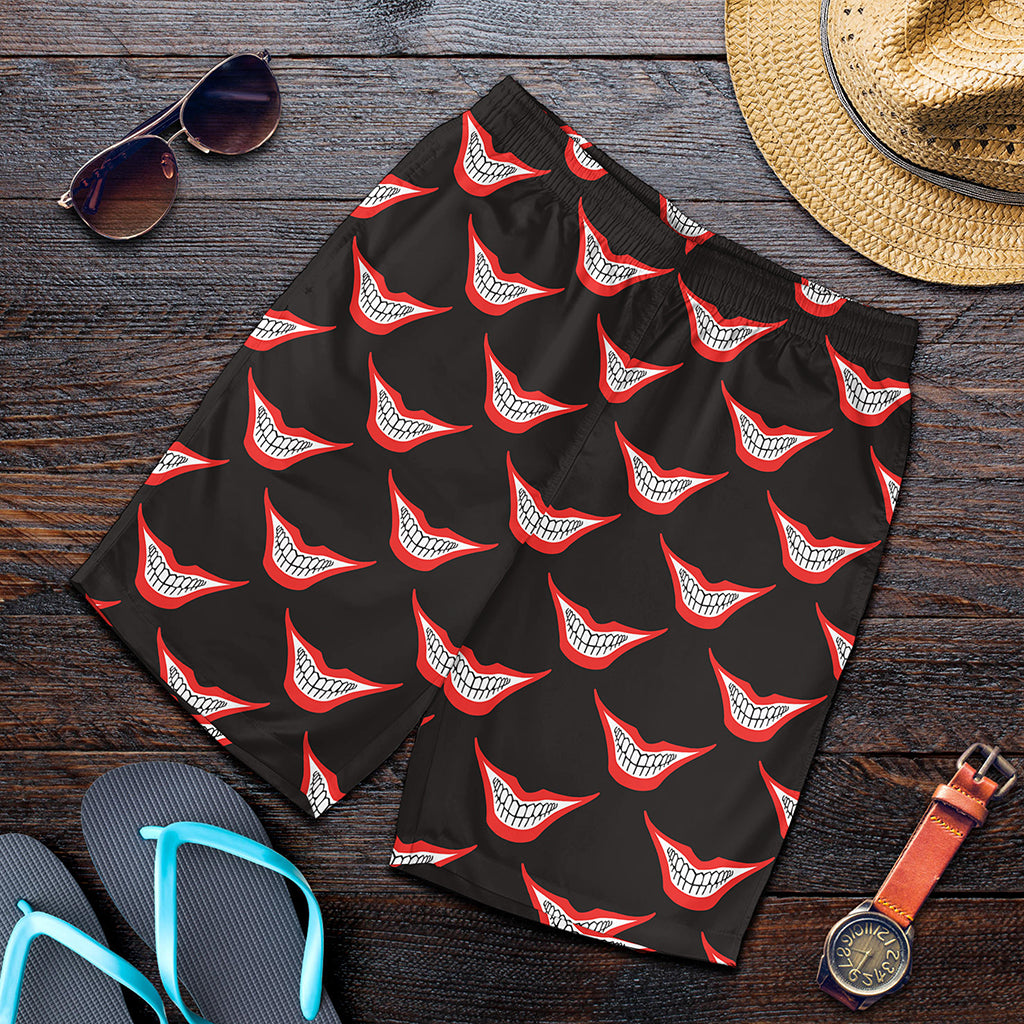 Joker Smile Pattern Print Men's Shorts