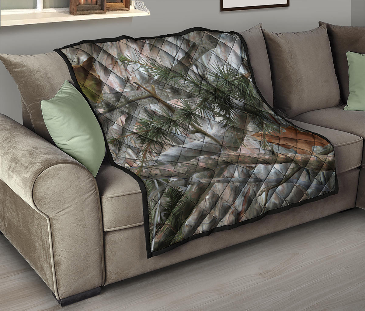 Jungle Hunting Camouflage Print Quilt