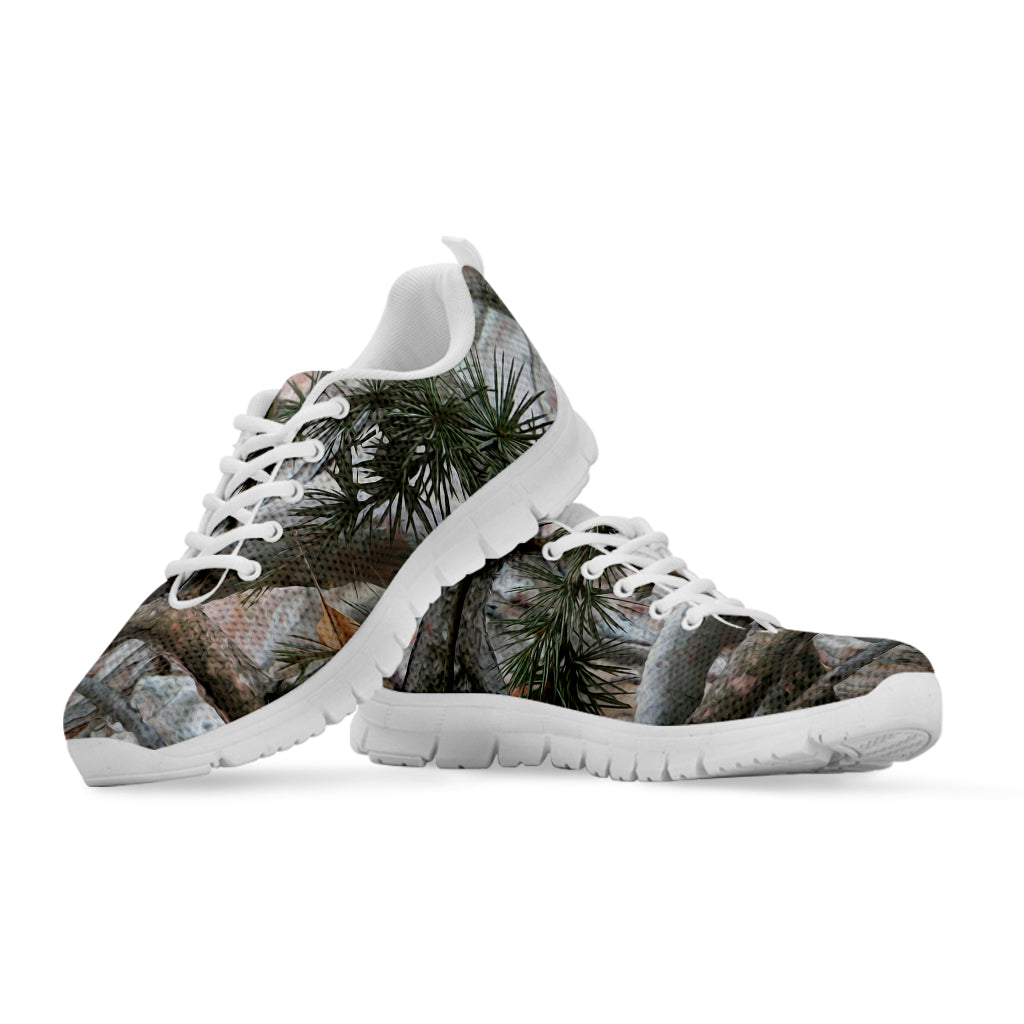 Jungle Hunting Camouflage Print White Sneakers