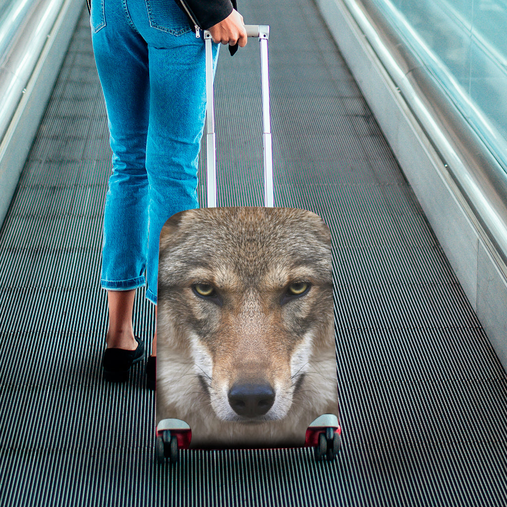 Jungle Wolf Print Luggage Cover