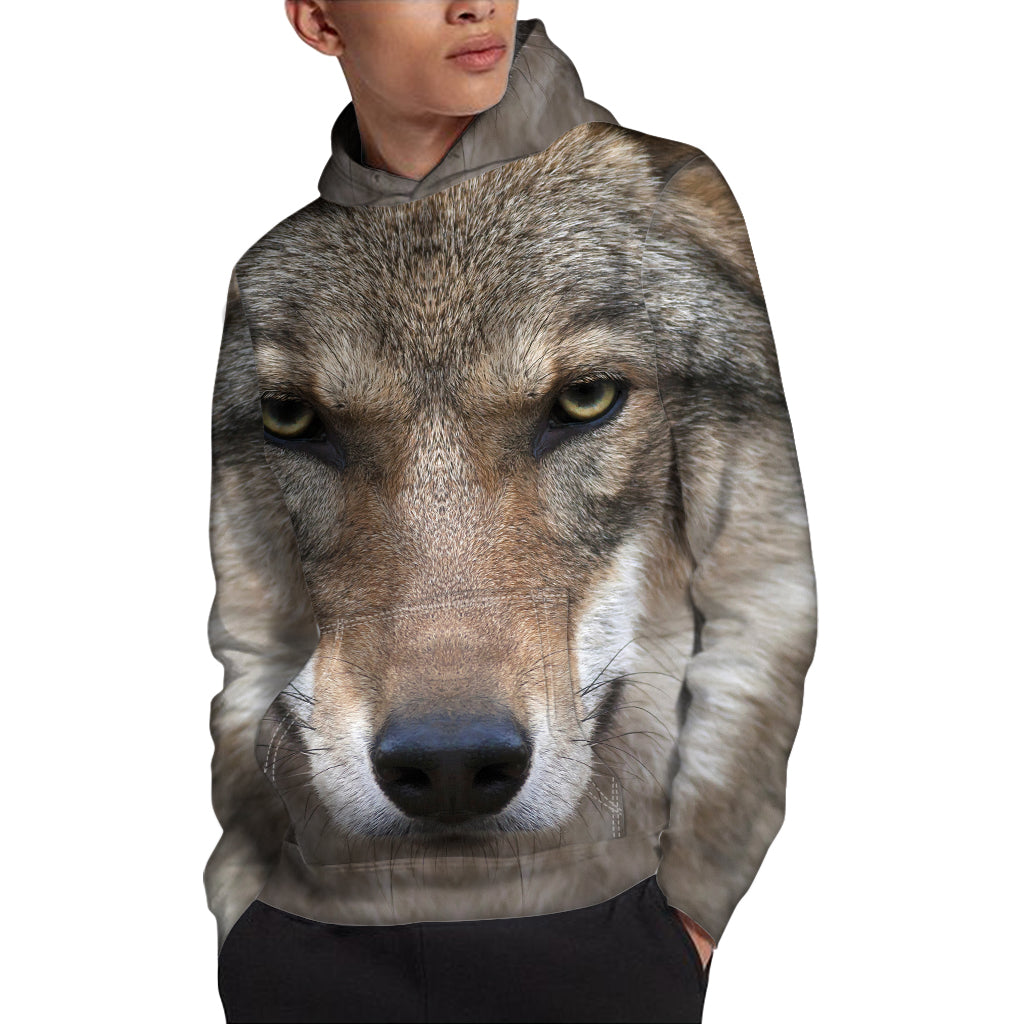 Jungle Wolf Print Pullover Hoodie