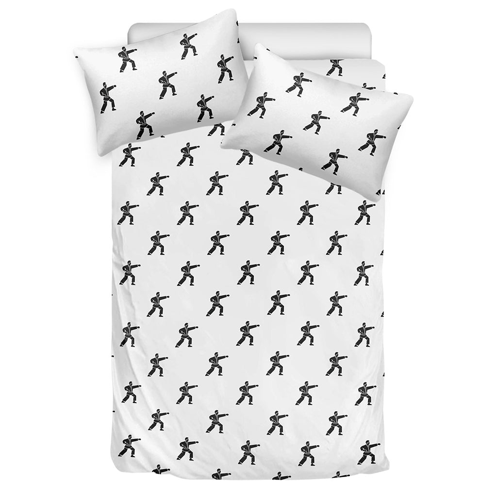 Karate Fighter Pattern Print Duvet Cover Bedding Set
