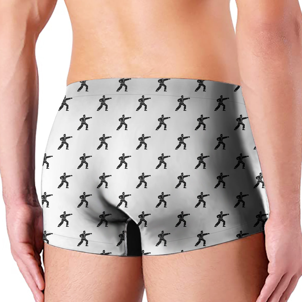 Karate Fighter Pattern Print Men's Boxer Briefs