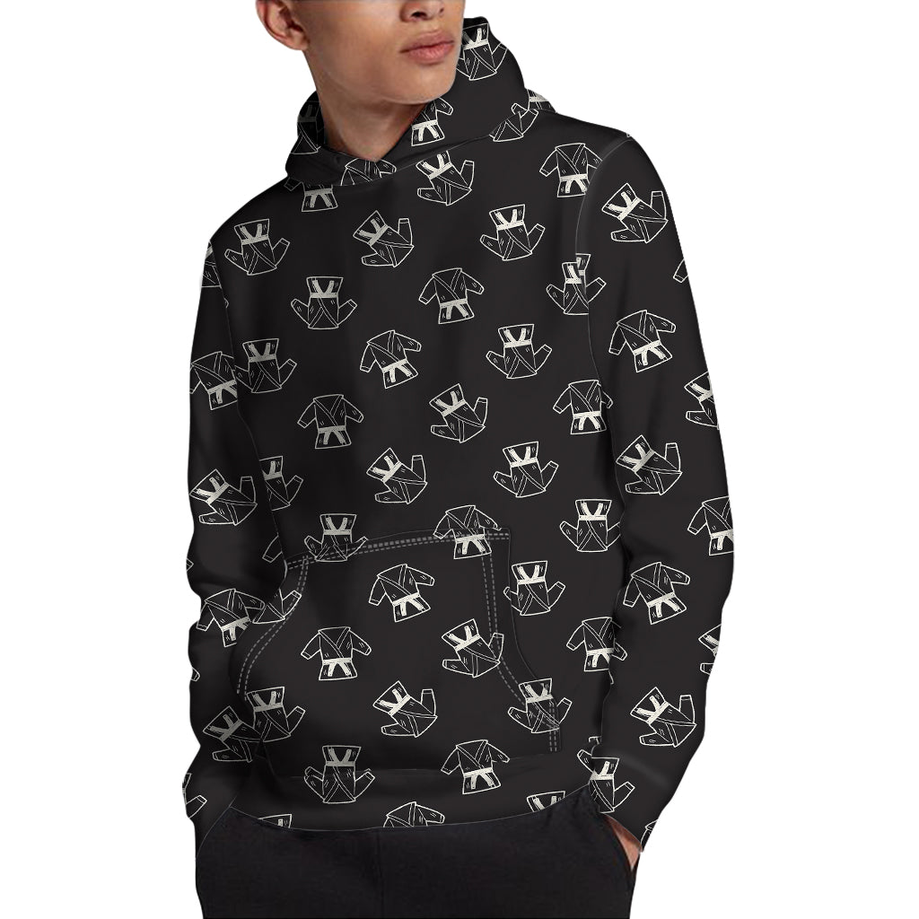Karate Gi Pattern Print Pullover Hoodie