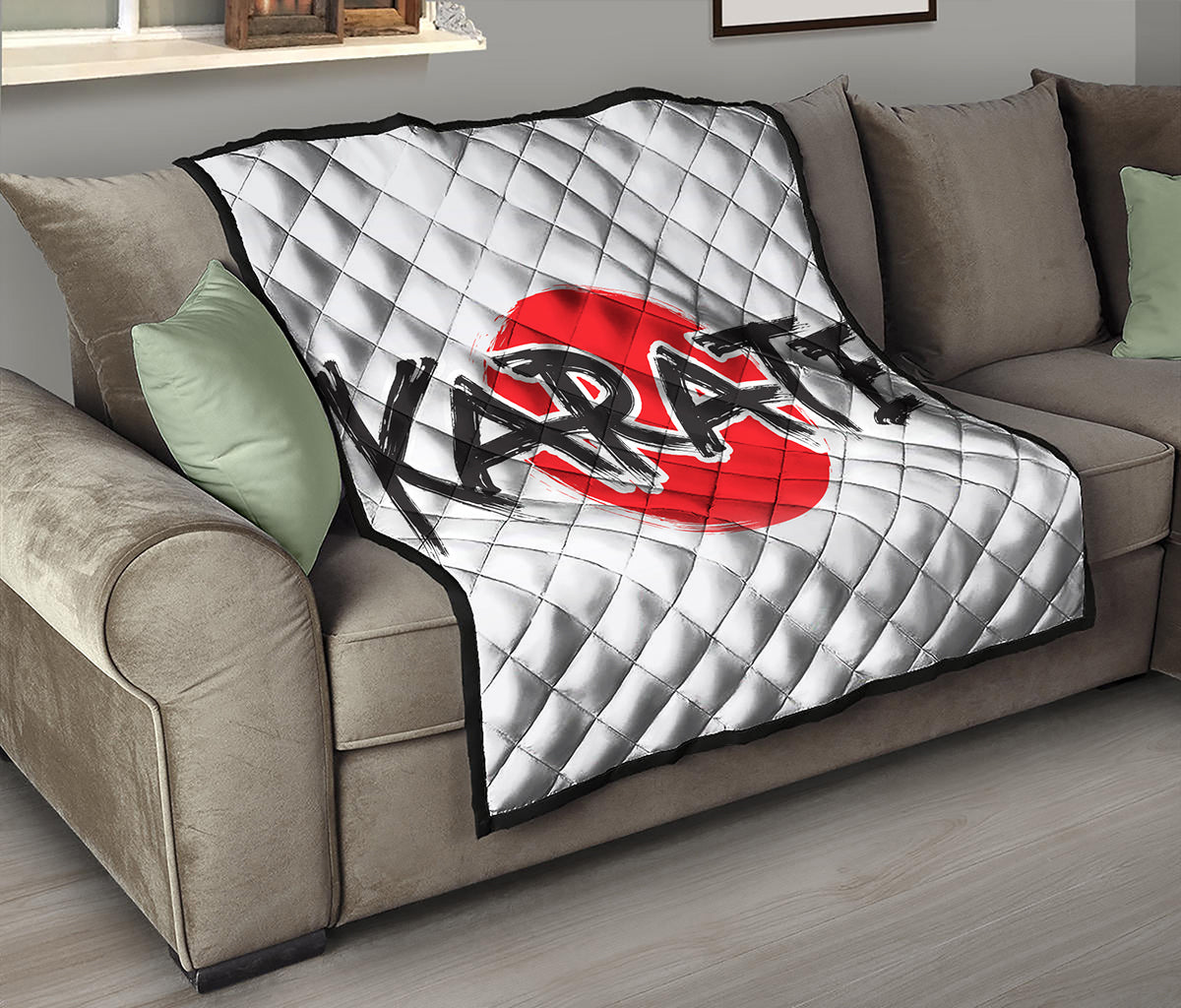Karate Text Print Quilt