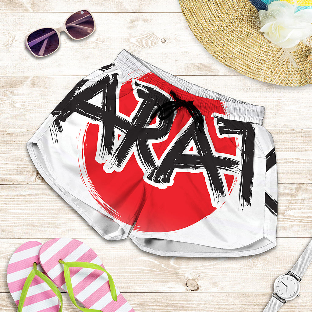 Karate Text Print Women's Shorts