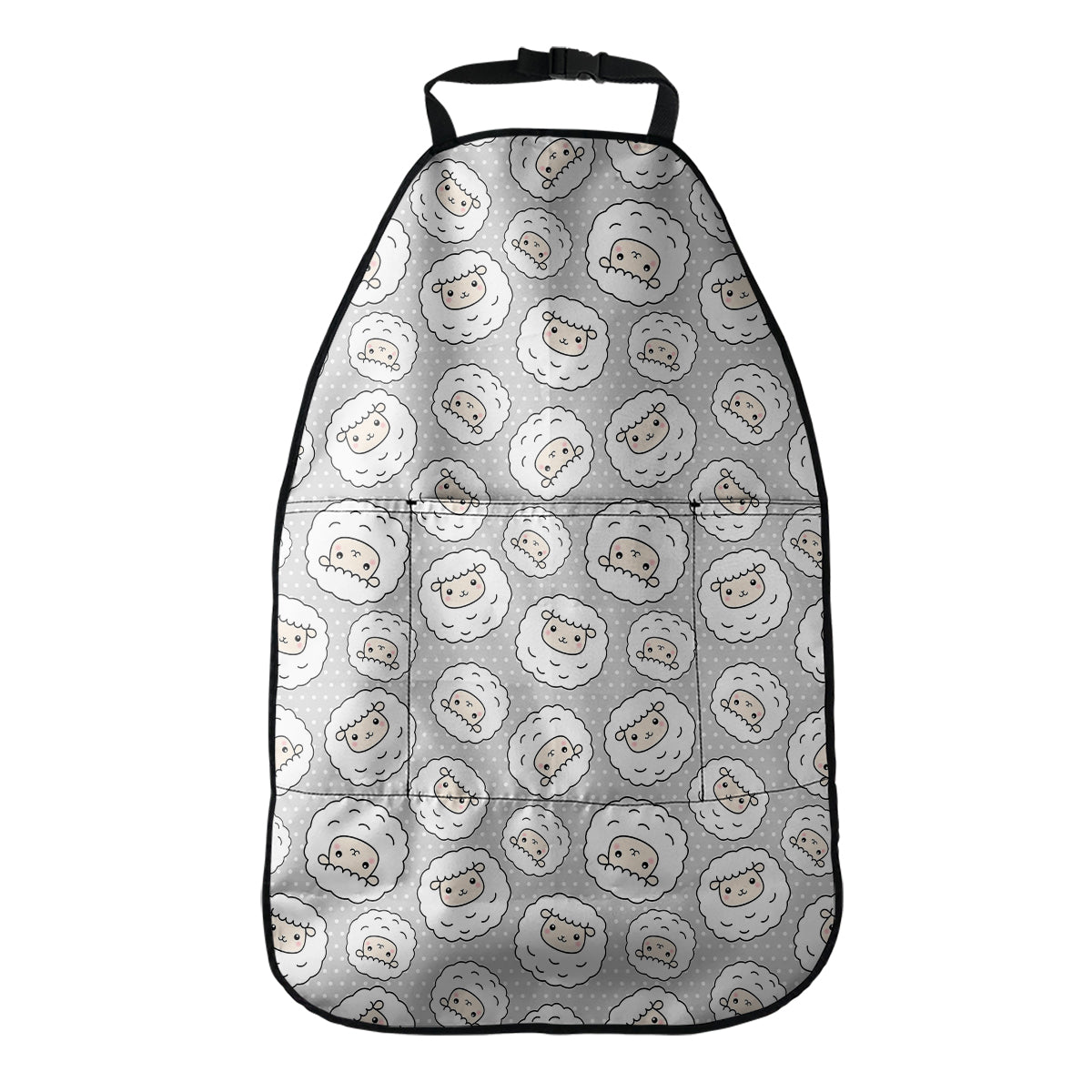 Kawaii Sheep Pattern Print Car Seat Organizers