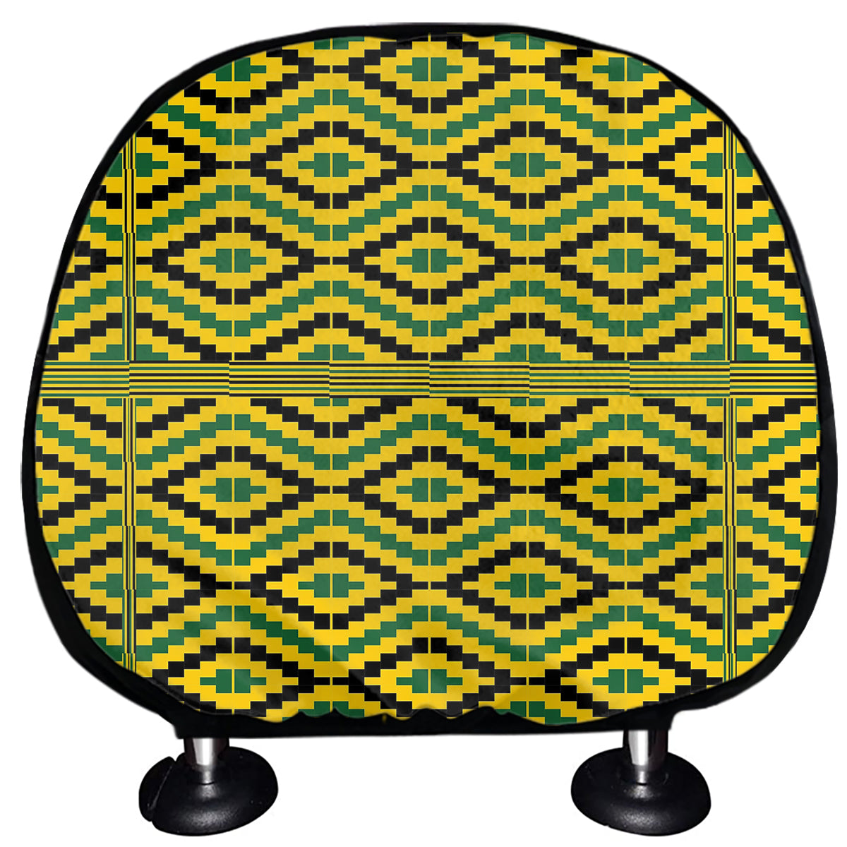 Kente African Pattern Print Car Headrest Covers