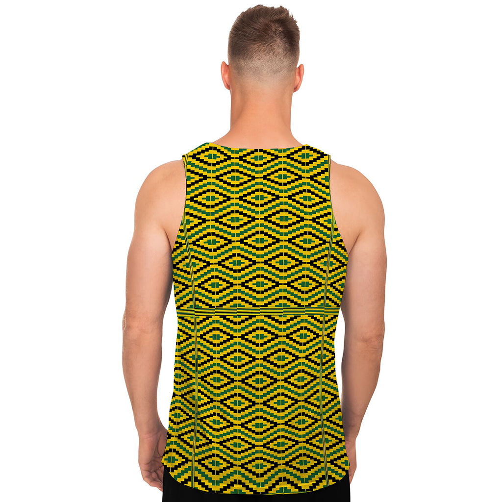 Kente African Pattern Print Men's Tank Top