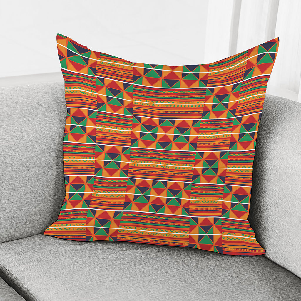 Kente Pattern Print Pillow Cover