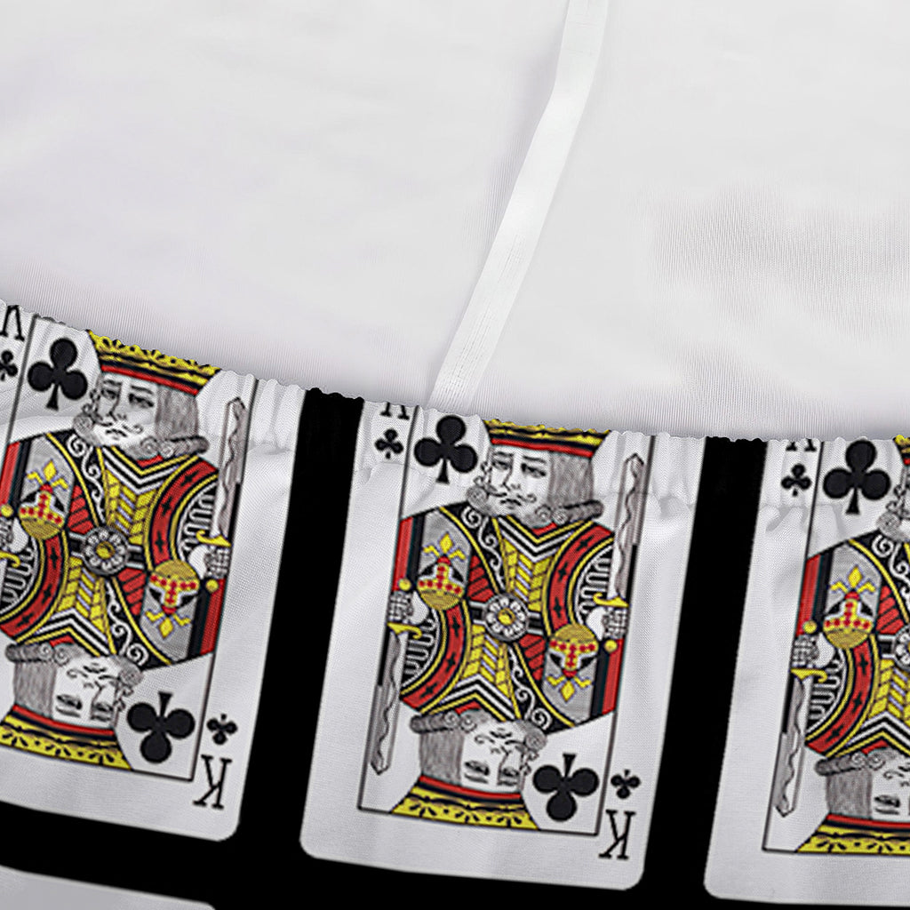 King Of Clubs Playing Card Pattern Print Sofa Cover