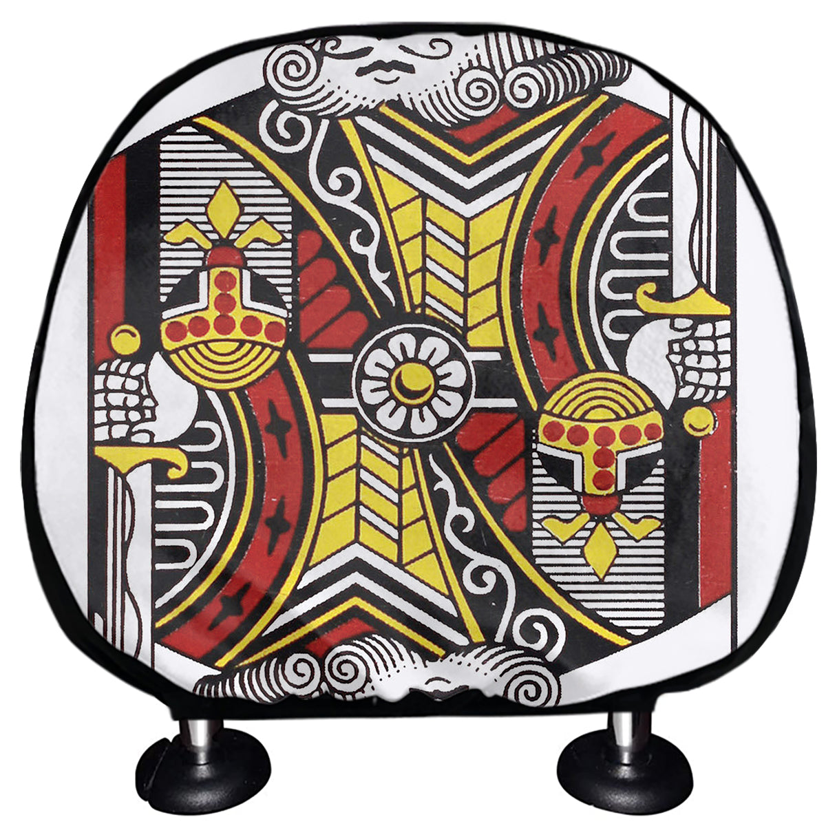 King Of Clubs Playing Card Print Car Headrest Covers