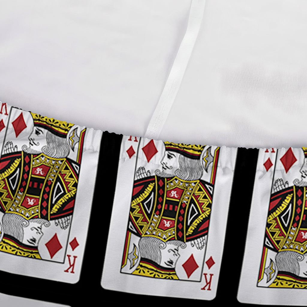 King Of Diamonds Playing Card Pattern Print Sofa Cover