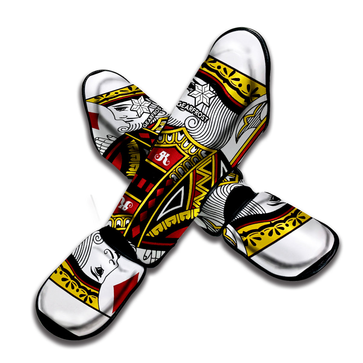 King Of Diamonds Playing Card Print Muay Thai Shin Guard