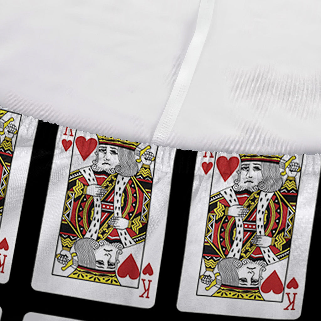 King Of Hearts Playing Card Pattern Print Sofa Cover