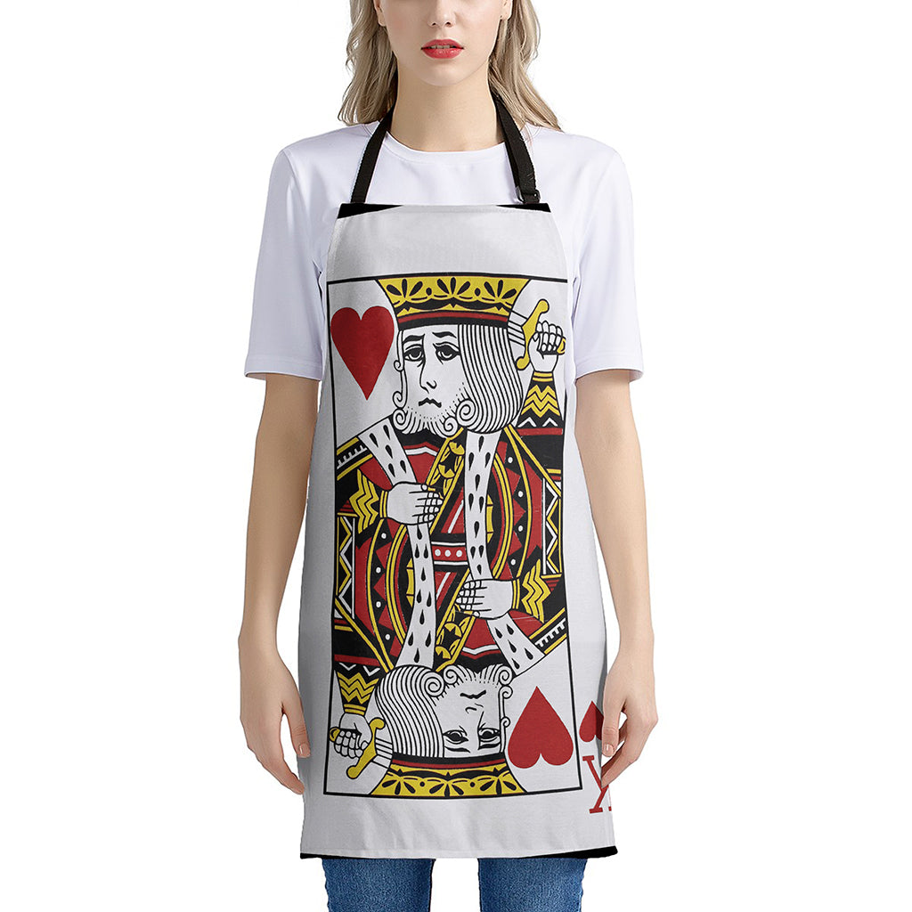 King Of Hearts Playing Card Print Apron
