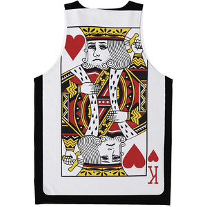 King Of Hearts Playing Card Print Men's Tank Top