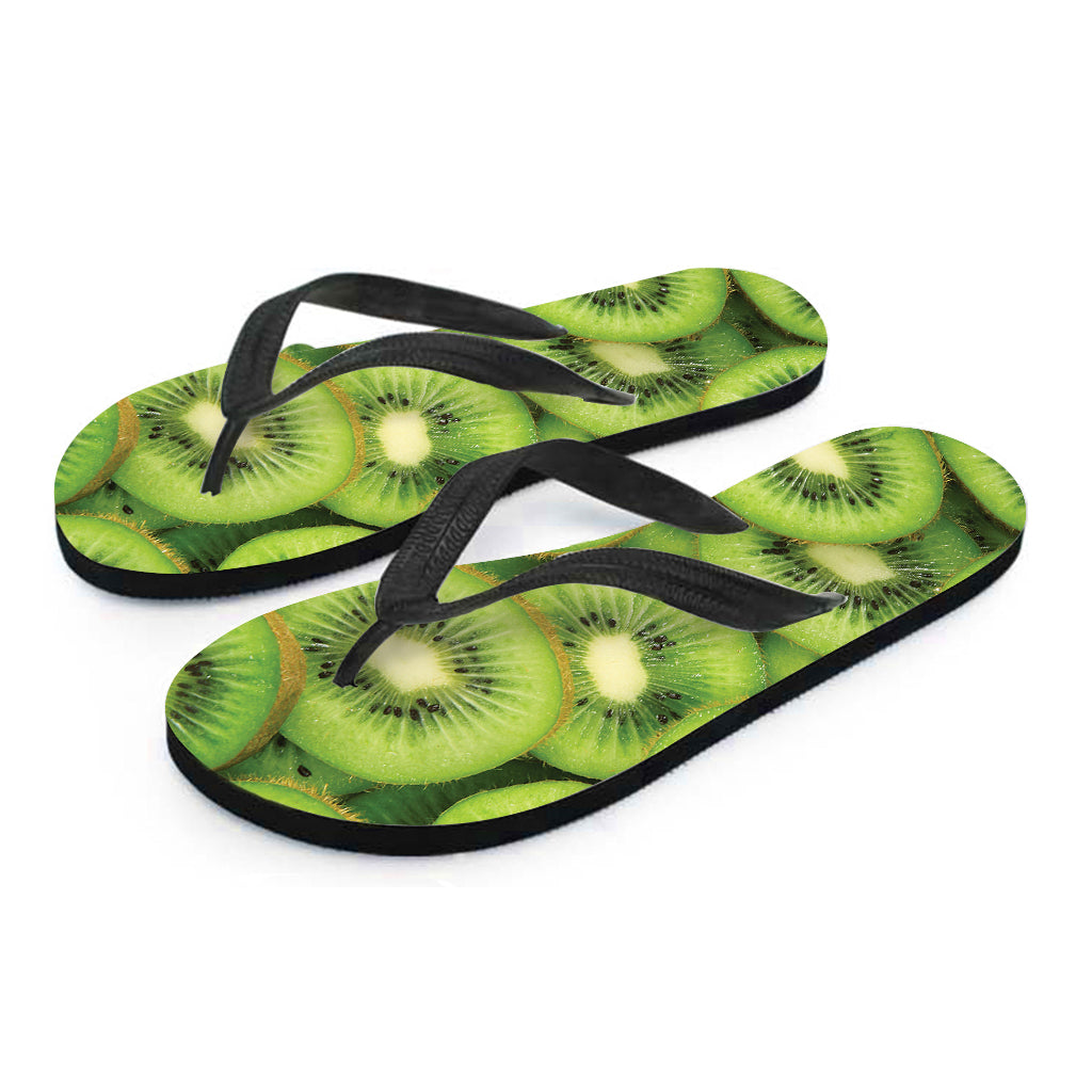 Kiwi Slices Print Flip Flops