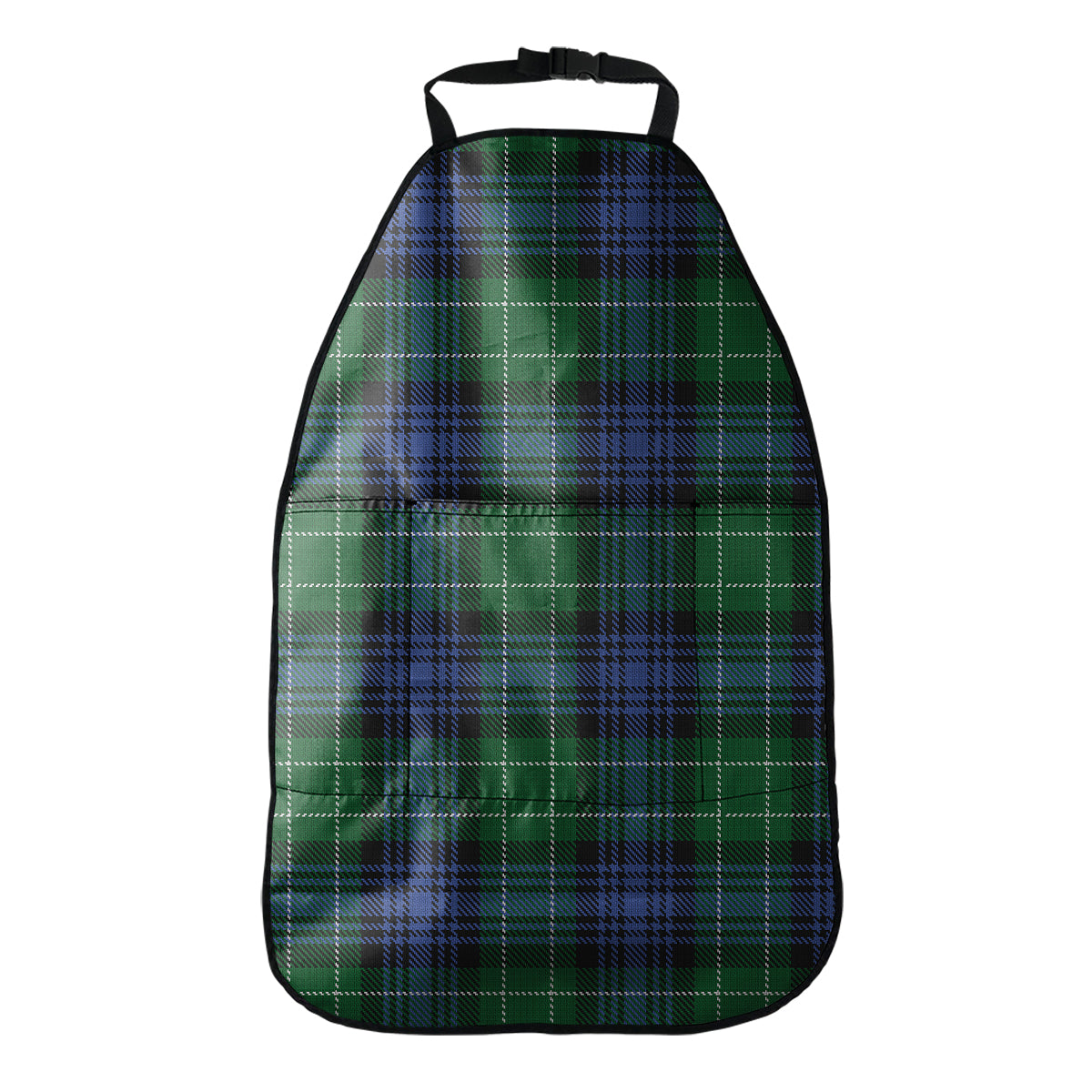 Knitted Scottish Plaid Print Car Seat Organizers