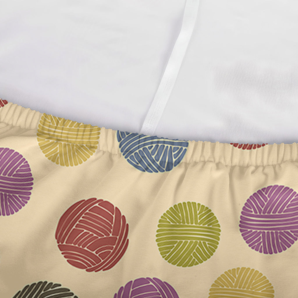 Knitting Yarn Pattern Print Sofa Cover