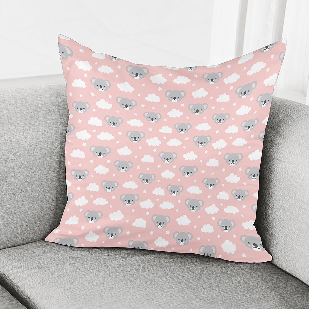 Koala Bear And Cloud Pattern Print Pillow Cover