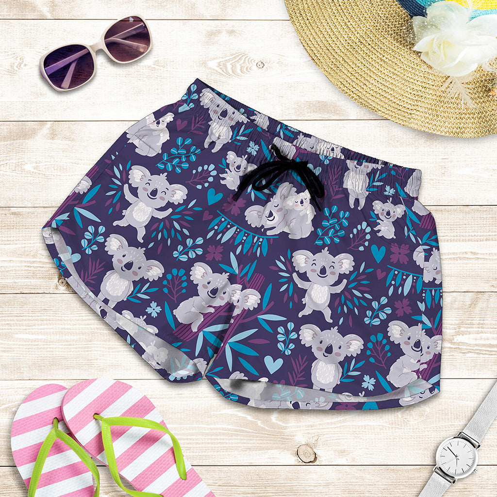 Koala Forest Pattern Print Women's Shorts