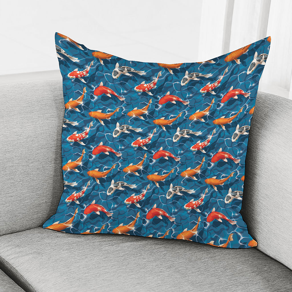 Koi Fish Pattern Print Pillow Cover