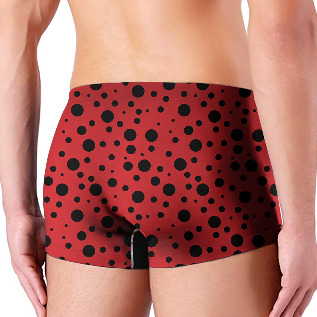 Ladybug Spots Pattern Print Men's Boxer Briefs