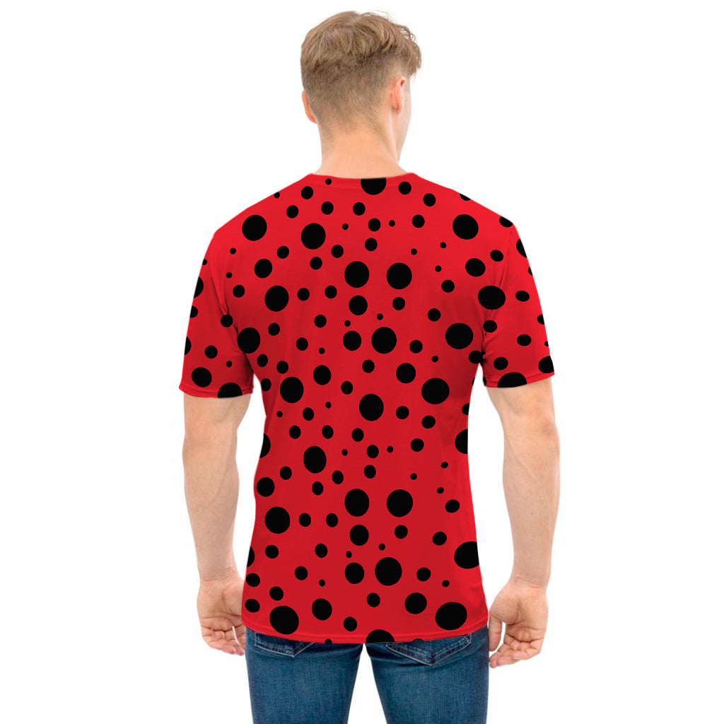 Ladybug Spots Pattern Print Men's T-Shirt