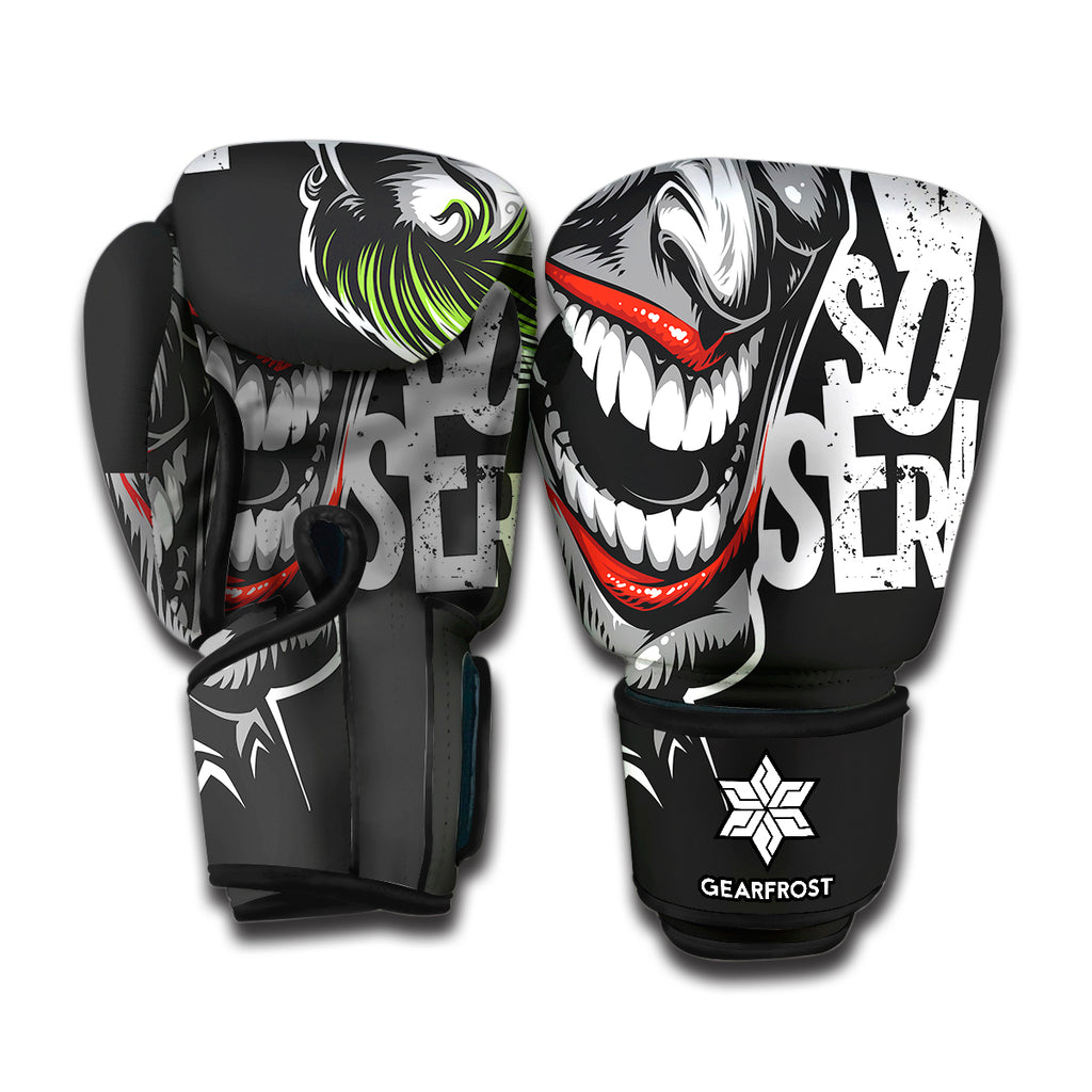 Laughing Joker Why So Serious Print Boxing Gloves