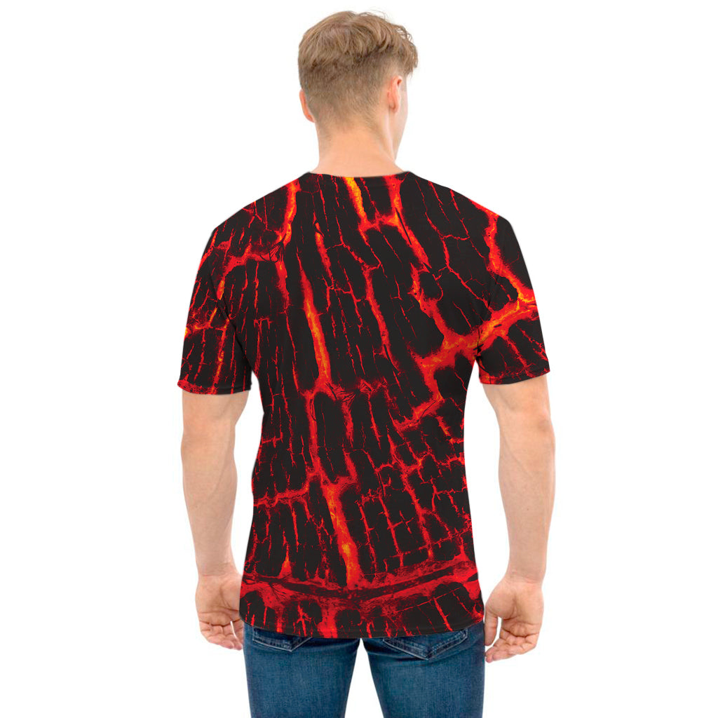 Lava Burning Print Men's T-Shirt
