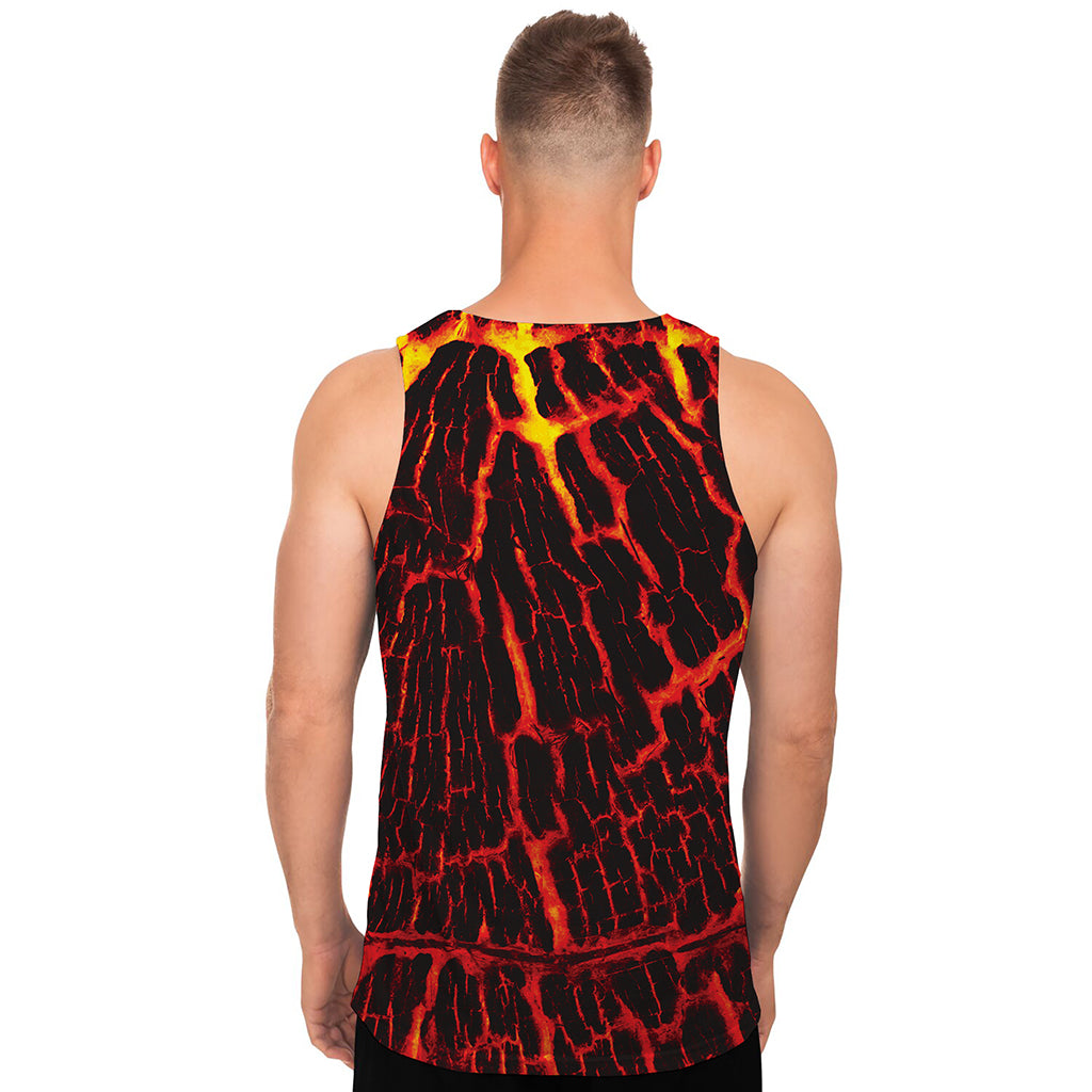 Lava Burning Print Men's Tank Top