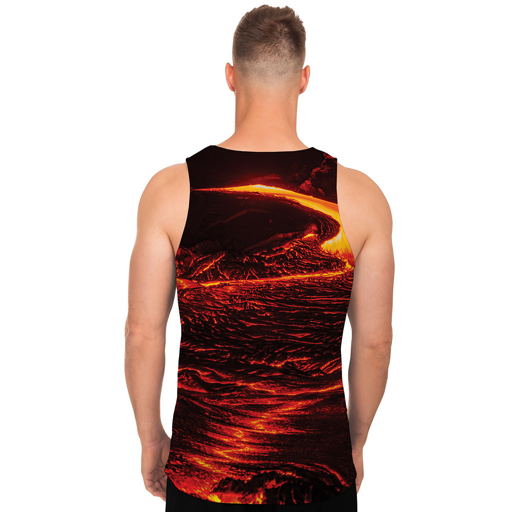 Lava Flow Print Men's Tank Top