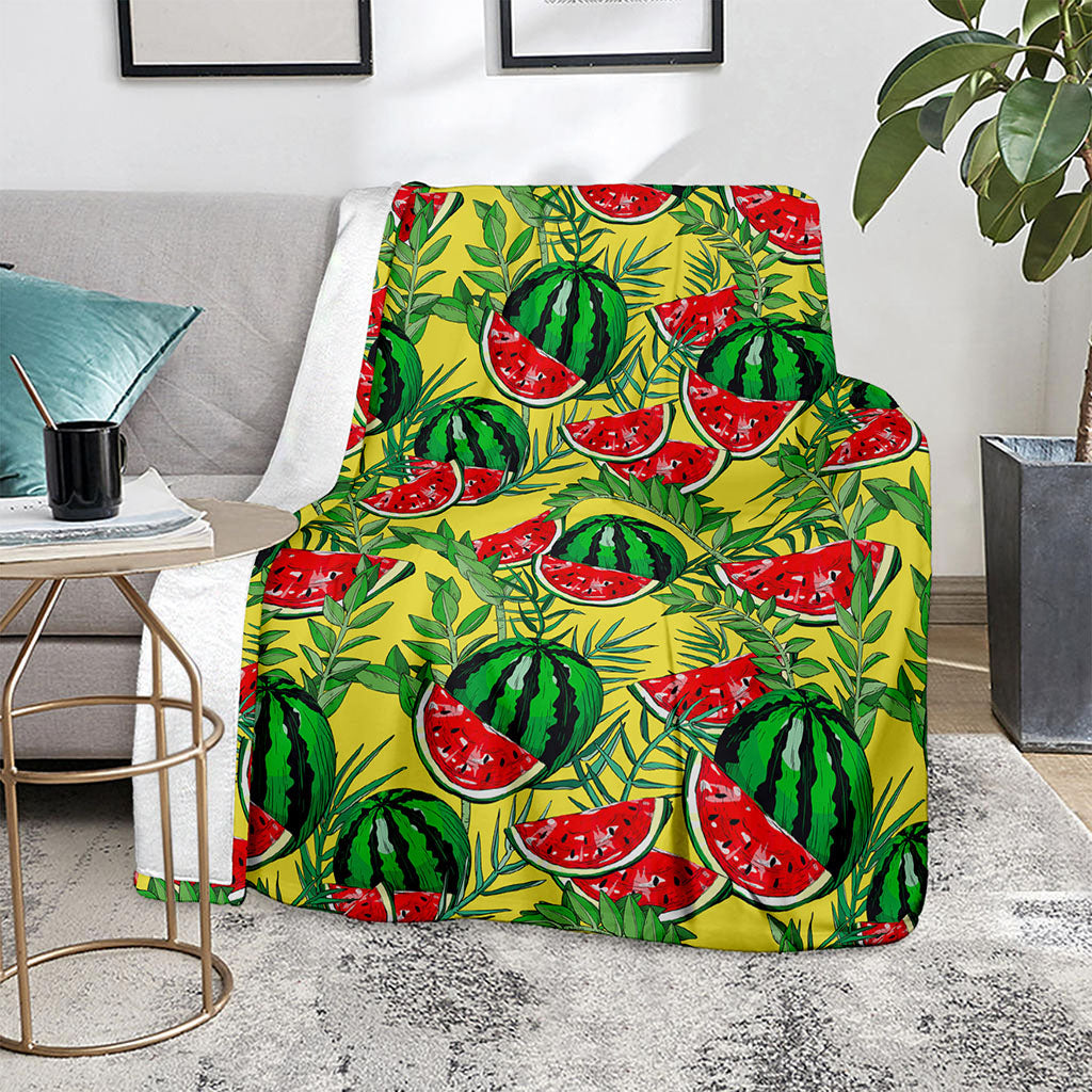 Leaf Watermelon Pieces Pattern Print Blanket