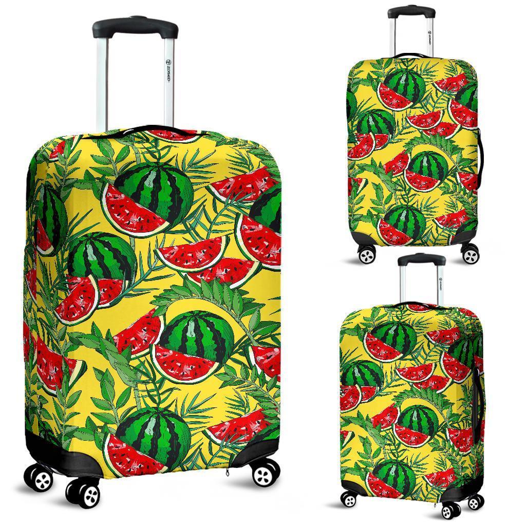 Leaf Watermelon Pieces Pattern Print Luggage Cover GearFrost