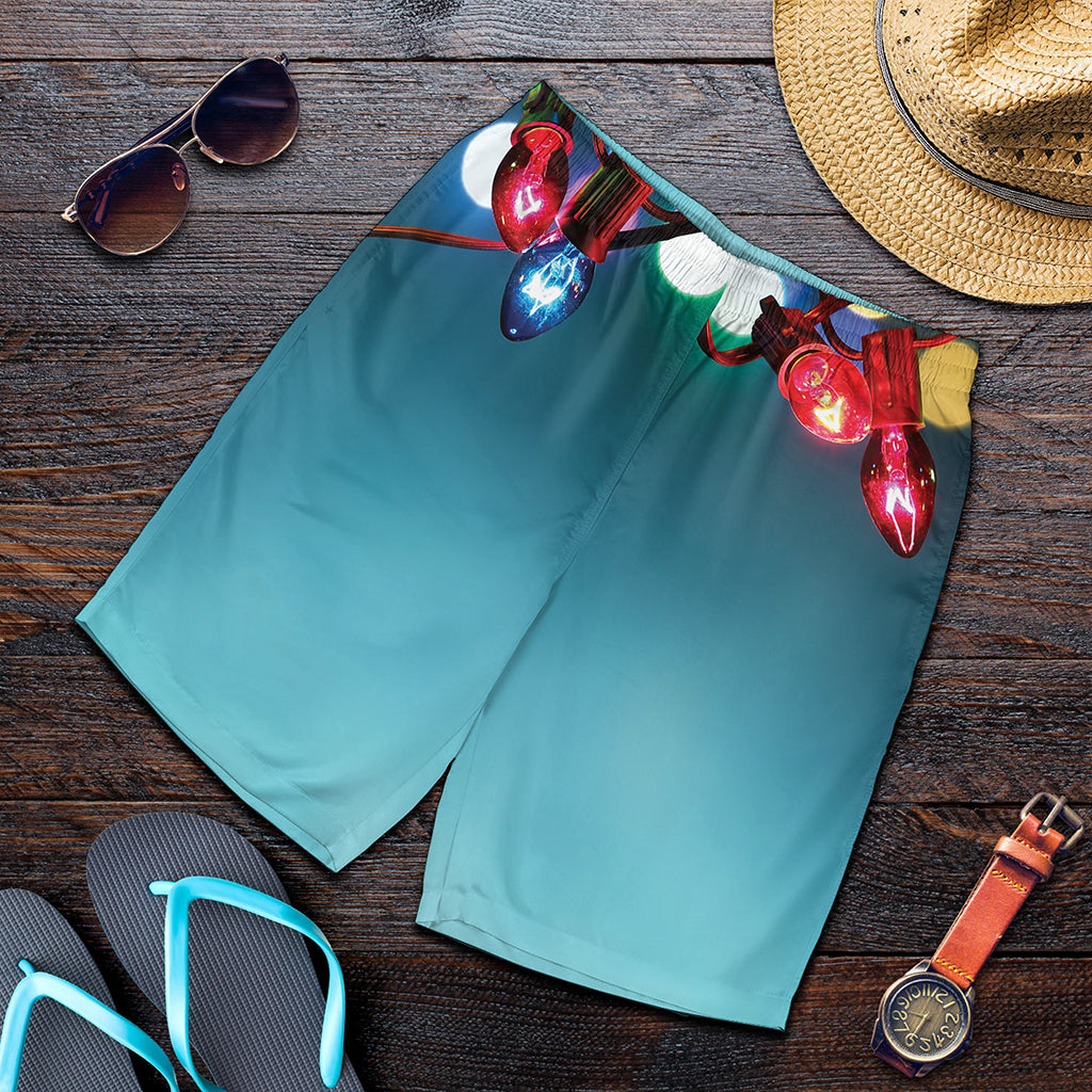 LED Christmas String Lights Print Men's Shorts