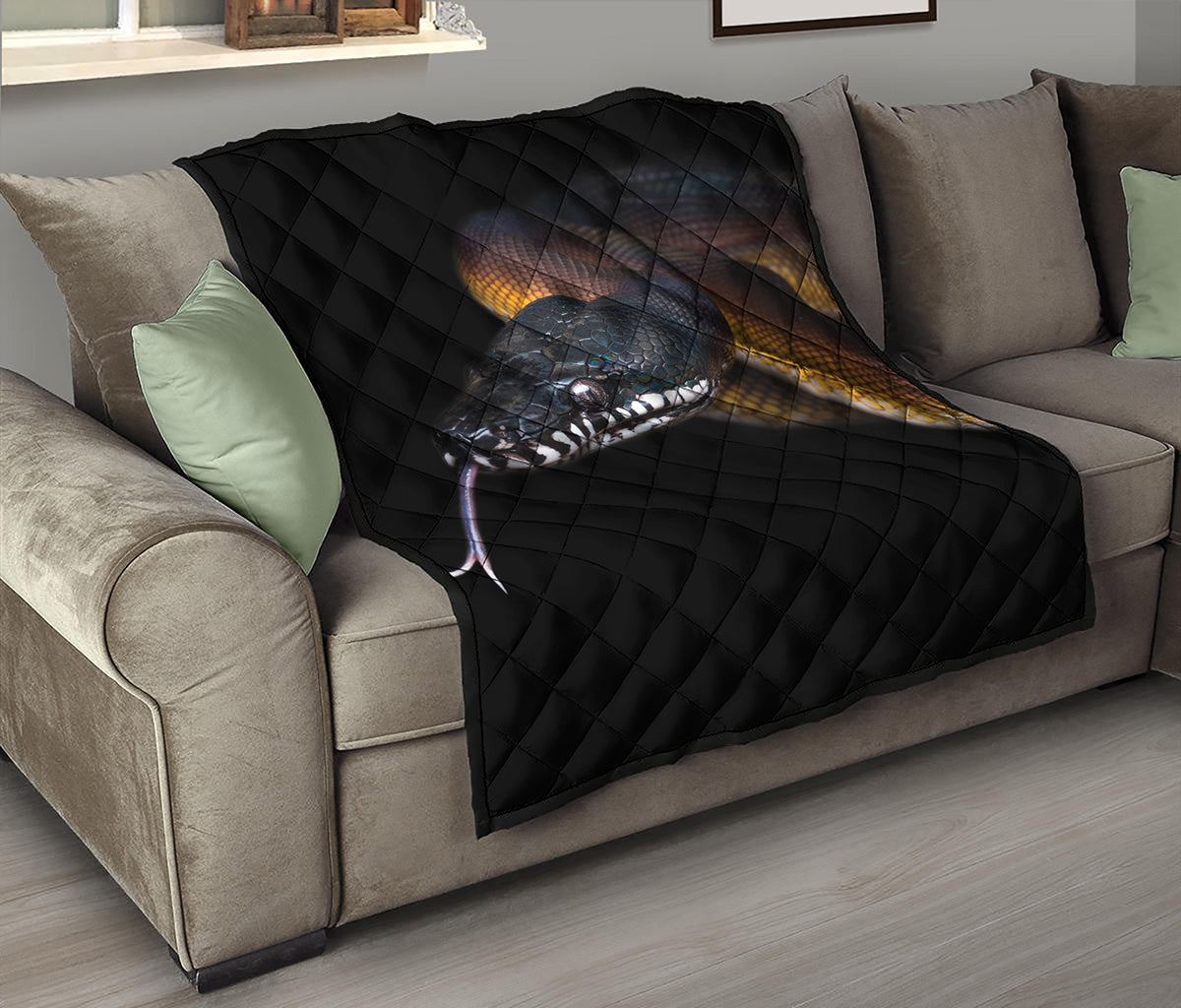 Leiopython Snake Print Quilt